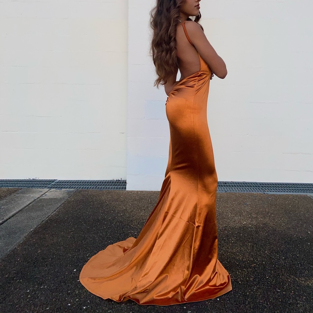 SATIN PROM DRESS